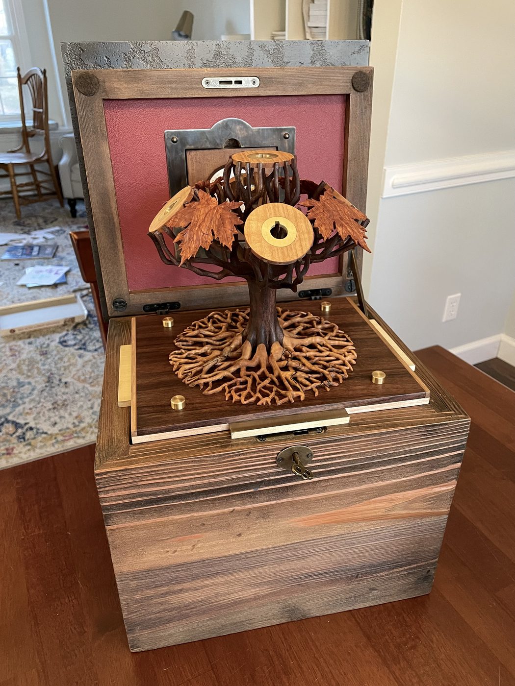 Decorative wood carving by J Drake Customs