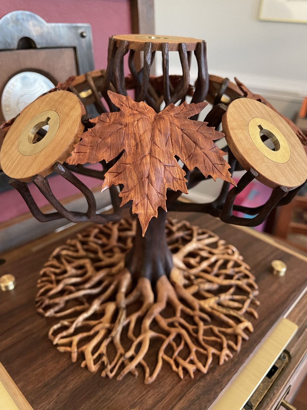 Decorative wood carving by J Drake Customs