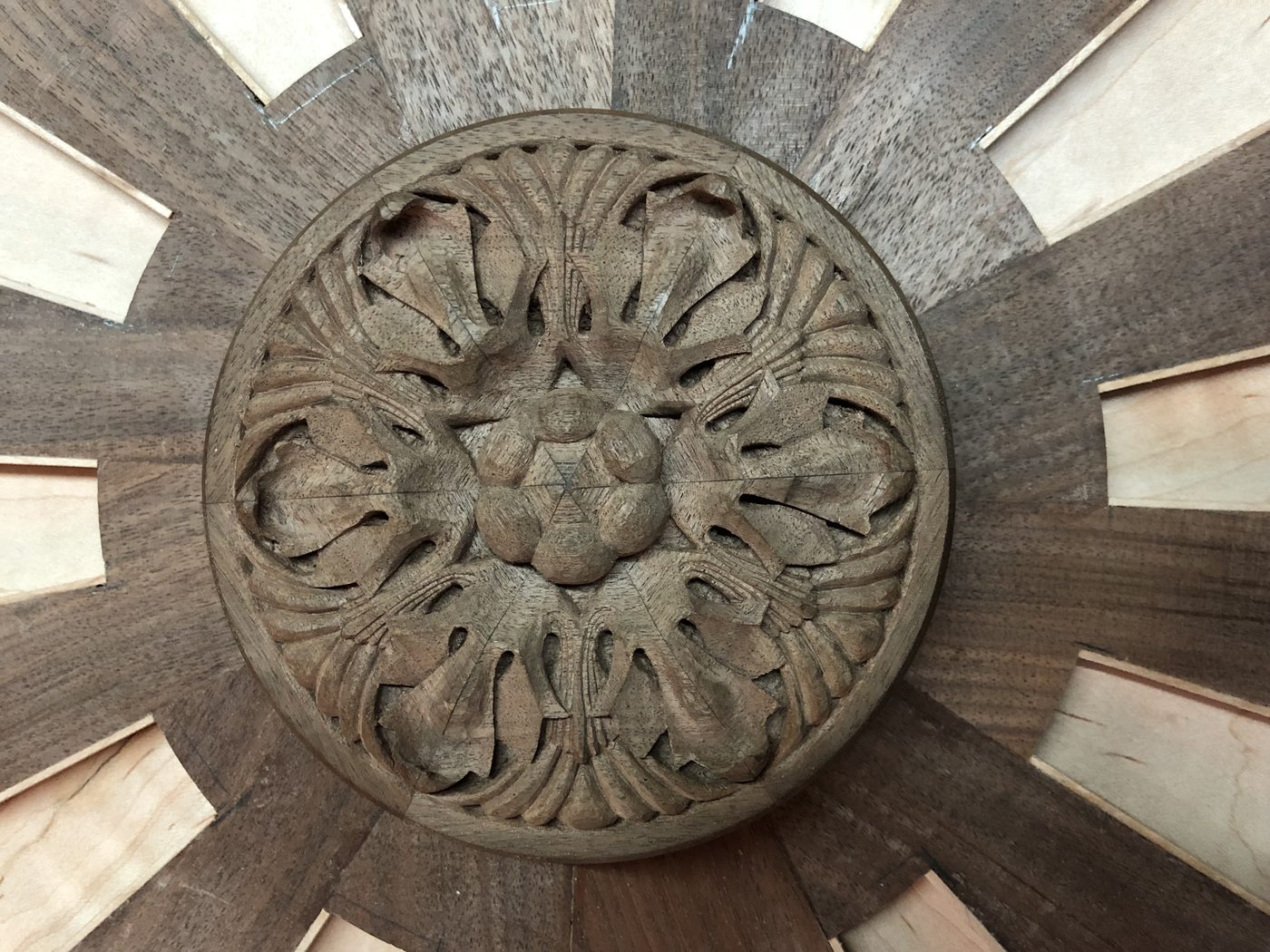 Decorative wood carving by J Drake Customs