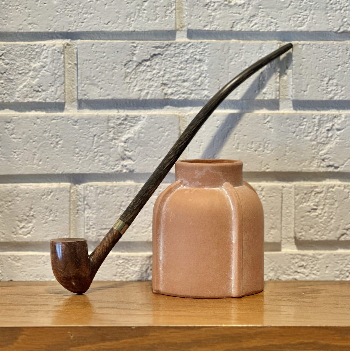 Hand-carved wooden pipe by J Drake Customs