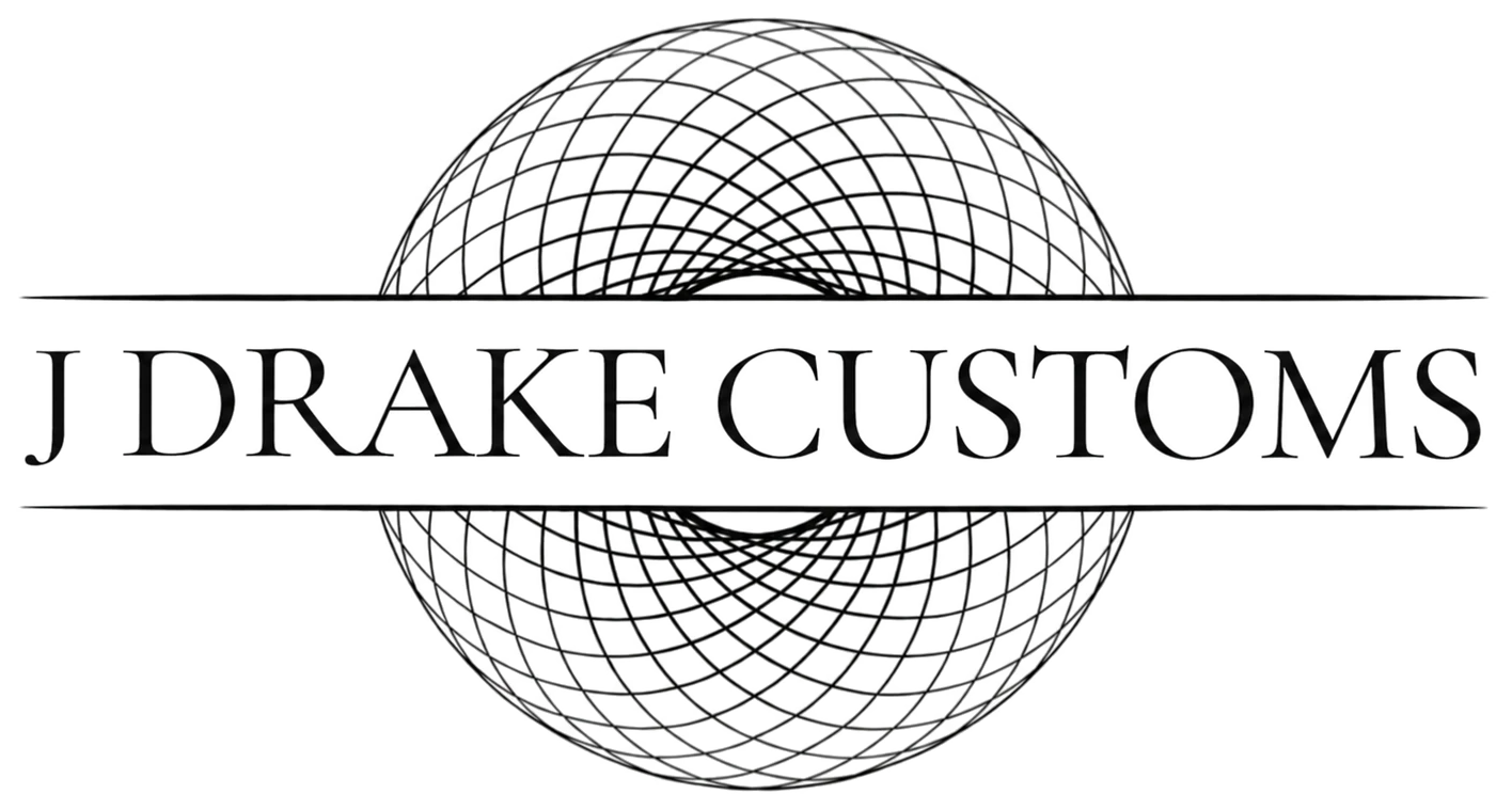 J Drake Customs magnetic field logo